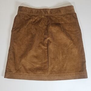 Gap Corduroy Mini Skirt Womens Size 4 Tan Rear Zip Retro 70s Style Fall Chic